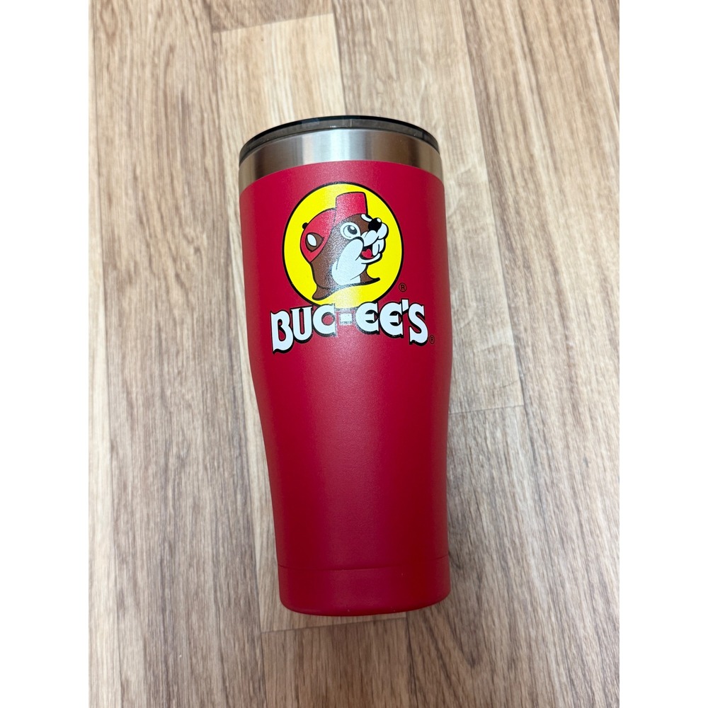 Buc-ee's Yukon Outfitters 20oz Stainless Steel Tumbler Red Travel Mug Lid
